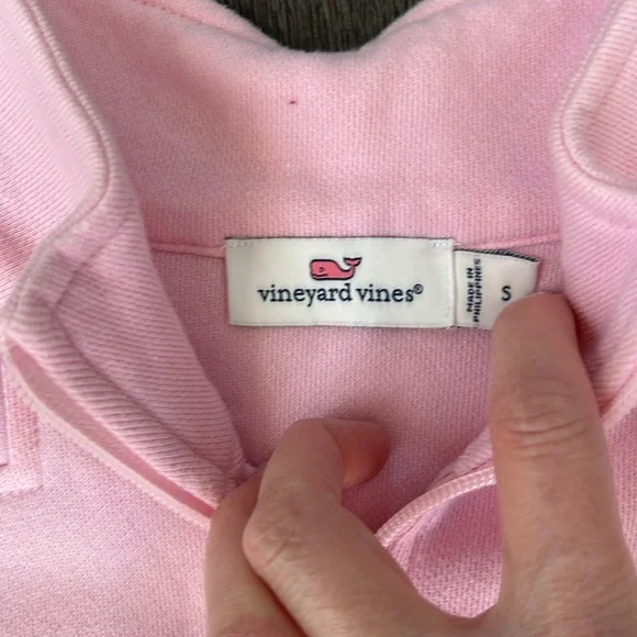 Vineyard Vines Pink Quarter-Zip Pullover - Picture 2 of 2